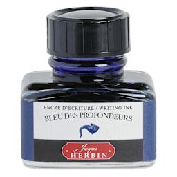 Herbin La Perle des Encres The Jewel of Inks Fountain Pen Ink - Bleu des Profondeurs (Deep Blue), 30 ml