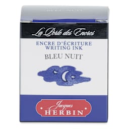 Herbin La Perle des Encres The Jewel of Inks Fountain Pen Ink - Bleu Nuit (Midnight Blue), 30 ml, front of packaging