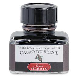 Herbin La Perle des Encres The Jewel of Inks Fountain Pen Ink - Cacao du Brésil (Brazilian Cacao), 30 ml