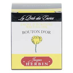 Herbin La Perle des Encres The Jewel of Inks Fountain Pen Ink - Jaune Bouton d'Or (Buttercup Yellow), 30 ml, front of packaging