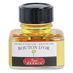 Herbin La Perle des Encres The Jewel of Inks Fountain Pen Ink - Jaune Bouton d'Or (Buttercup Yellow), 30 ml