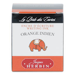 Herbin La Perle des Encres The Jewel of Inks Fountain Pen Ink - Orange Indien (Indian Orange), 30 ml, front of packaging