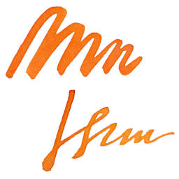 Herbin La Perle des Encres The Jewel of Inks Fountain Pen Ink - Orange Indien (Indian Orange) swatch