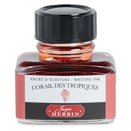 Herbin La Perle des Encres The Jewel of Inks Fountain Pen Ink - Corail des Tropiques (Tropical Coral), 30 ml