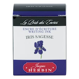 Herbin La Perle des Encres The Jewel of Inks Fountain Pen Ink - Iris Sagesse (Iris Wisdom), 30 ml, front of packaging
