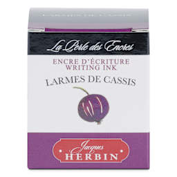 Herbin La Perle des Encres The Jewel of Inks Fountain Pen Ink - Larmes de Cassis (Blackcurrant Tears), 30 ml, front of packaging