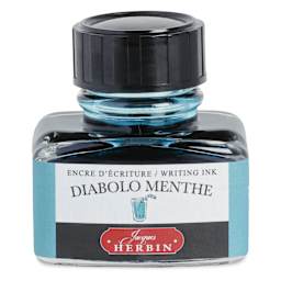 Herbin La Perle des Encres The Jewel of Inks Fountain Pen Ink - Diabolo Menthe (Mint Diabolo), 30 ml