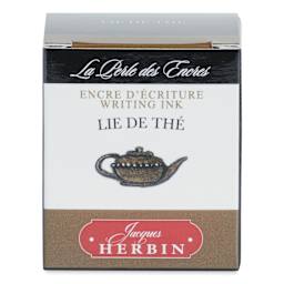 Herbin La Perle des Encres The Jewel of Inks Fountain Pen Ink - Lie de Thé (Tea Dregs), 30 ml, front of packaging