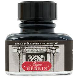 Herbin Paris Collection Fountain Pen Ink - Passage des Panoramas (Off-Black), 30 ml