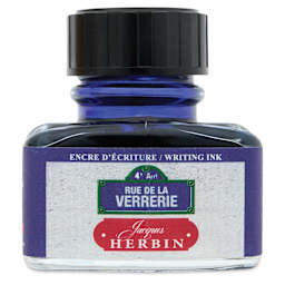 Herbin Paris Collection Fountain Pen Ink - Rue de la Verrerie (Blue), 30 ml
