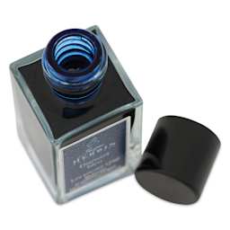 Herbin 1798 Anniversary Collection Fountain Pen Ink - Diamant Bleu, 15 ml bottle with cap off