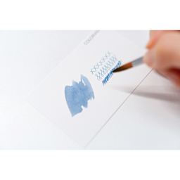 Colorverse Colorspace Ink Swatch Cards - Pkg of 50, blue swatch painted on blank card
