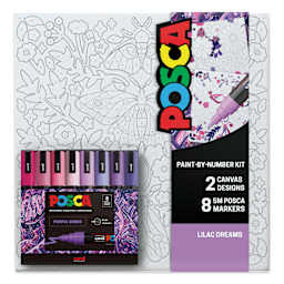 Posca Paint By Number Kit - Lilac Dreams
