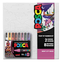 Posca Paint By Number Kit - Night City Skies