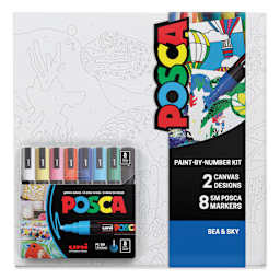 Posca Paint By Number Kit - Sea & Sky