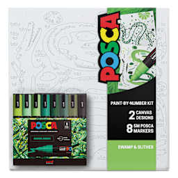 Posca Paint By Number Kit - Swamp & Slither