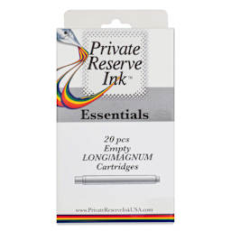 Private Reserve Ink Essentials Empty Long/Magnum Cartridges - Pkg of 20