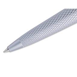 Diplomat Viper Ballpoint Pen - Silver Guilloche, close up