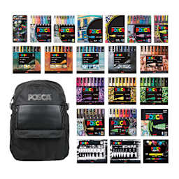 Posca Artist Marker & Pencil Backpack Bundle, backpack with included sets