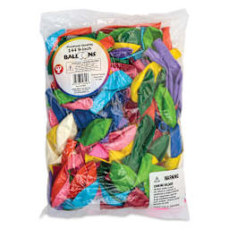 Hygloss Colorful Latex Balloons - Assorted, 9", Pkg of 144 - front of packaging