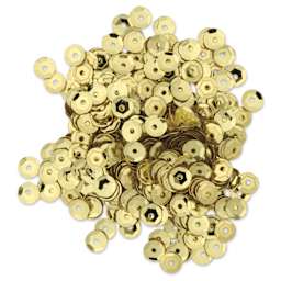 Cousin DIY Cupped Sequins - Pkg of 800, Gold, 5 mm