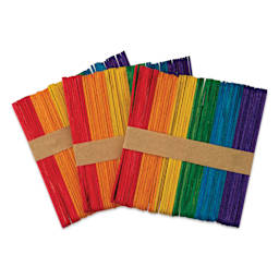 Creative Arts by Charles Leonard Craft Sticks - Pkg of 150, Regular, Colored, 4-2/5" x 3/8"