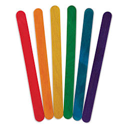 Creative Arts by Charles Leonard Craft Sticks - Pkg of 150, Regular, Colored, 4-2/5" x 3/8" showing included colors