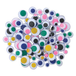 Creative Arts by Charles Leonard Peel 'N Stick Wiggle Eyes - Pkg of 100, Assorted Sizes, Assorted Colors