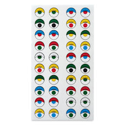 Creative Arts by Charles Leonard Wiggle Eye Stickers - Pkg of 1000, Assorted Colors, 1/2" single sheet