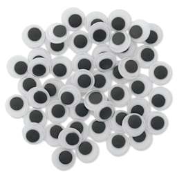 Creative Arts by Charles Leonard Wiggle Eyes - Pkg of 50, Black, Round, 12 mm
