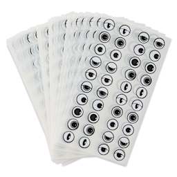 Creative Arts by Charles Leonard Wiggle Eye Stickers - Pkg of 1000, Black, 1/2"