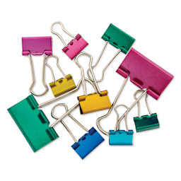 Charles Leonard Binder Clips - Pkg of 10, Metallic, Assorted
