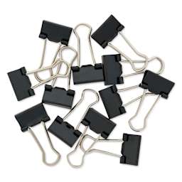 Charles Leonard Binder Clips - Pkg of 12, Black, Small
