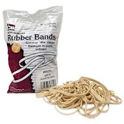 Charles Leonard High Quality Rubber Bands - Size 54, Assorted Widths, 1/4 lb Bag with contents