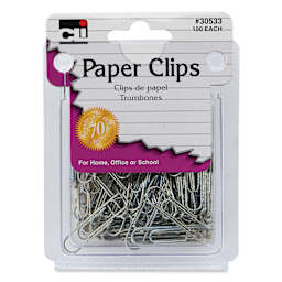 Charles Leonard Paper Clips - Pkg of 100, Standard, Silver front of packaging