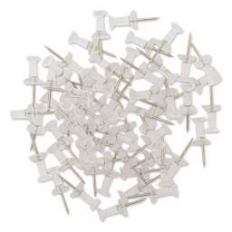 Charles Leonard Push Pins - Clear, Pkg of 60