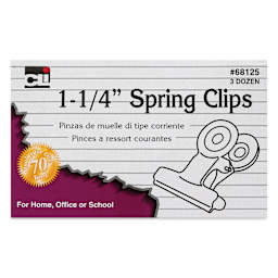 Charles Leonard Spring Clips - Pkg of 36, 1.25" front of packaging