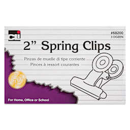 Charles Leonard Spring Clips - Pkg of 36, 2" front of packaging