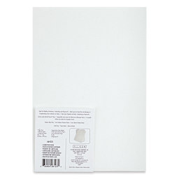 Sizzix Surfacez Opulent Cardstock - Ivory, Package of 50 Sheets, 8"W x 11-1/2"L, 250 gsm (Back of packaging)