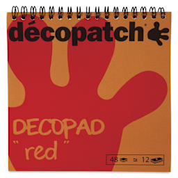 DecoPatch Paper DecoPad - Red, 6" x 6" - front of pad