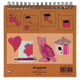 DecoPatch Paper DecoPad - Pink, 6" x 6" - back of pad