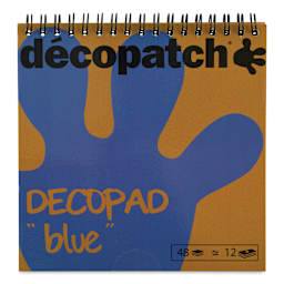 DecoPatch Paper DecoPad - Blue, 6" x 6", front