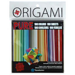 Yasutomo Pure Origami Paper - 5-7/8" x 5-7/8" Sheets, Pkg of 100 (front of packaging)