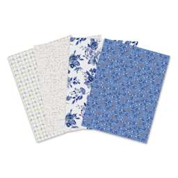Decopatch Mix & Patch Paper Assortment - Set of 4, Shades of Blue, 30 cm x 40 cm