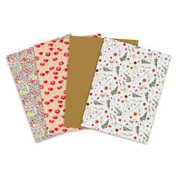 Decopatch Mix & Patch Paper Assortment - Set of 4, Love Is in the Meadow, 30 cm x 40 cm