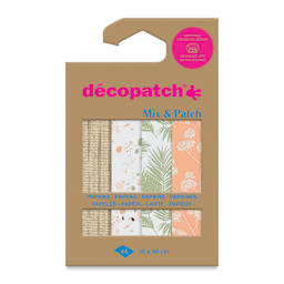 Decopatch Mix & Patch Paper Assortment - Set of 4, Terracotta, 30 cm x 40 cm front of packaging