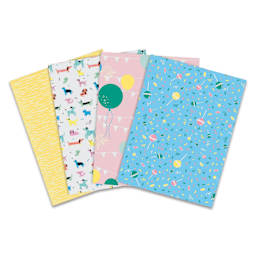 Decopatch Mix & Patch Paper Assortment - Set of 4, Children's Birthday Party, 30 cm x 40 cm