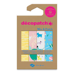 Decopatch Mix & Patch Paper Assortment - Set of 4, Children's Birthday Party, 30 cm x 40 cm front of packaging