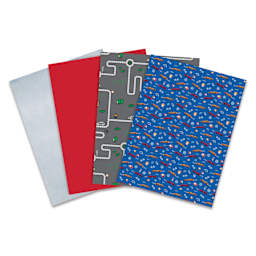 Decopatch Mix & Patch Paper Assortment - Set of 4, Cars, 30 cm x 40 cm