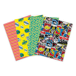 Decopatch Mix & Patch Paper Assortment - Set of 4, Superheroes, 30 cm x 40 cm